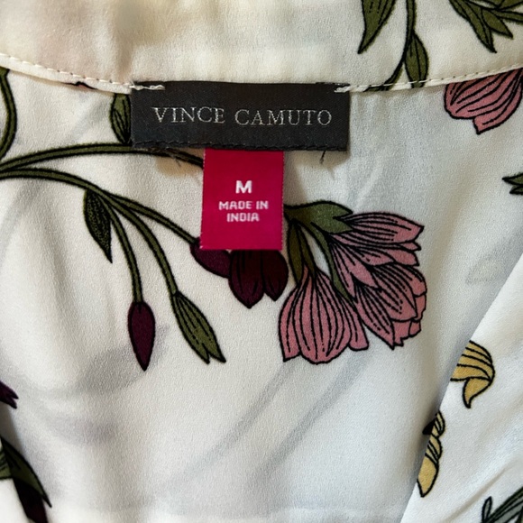 White/cream blouse with floral patterns - Picture 2 of 3